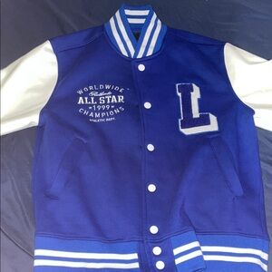 Blue and White Varsity Jacket